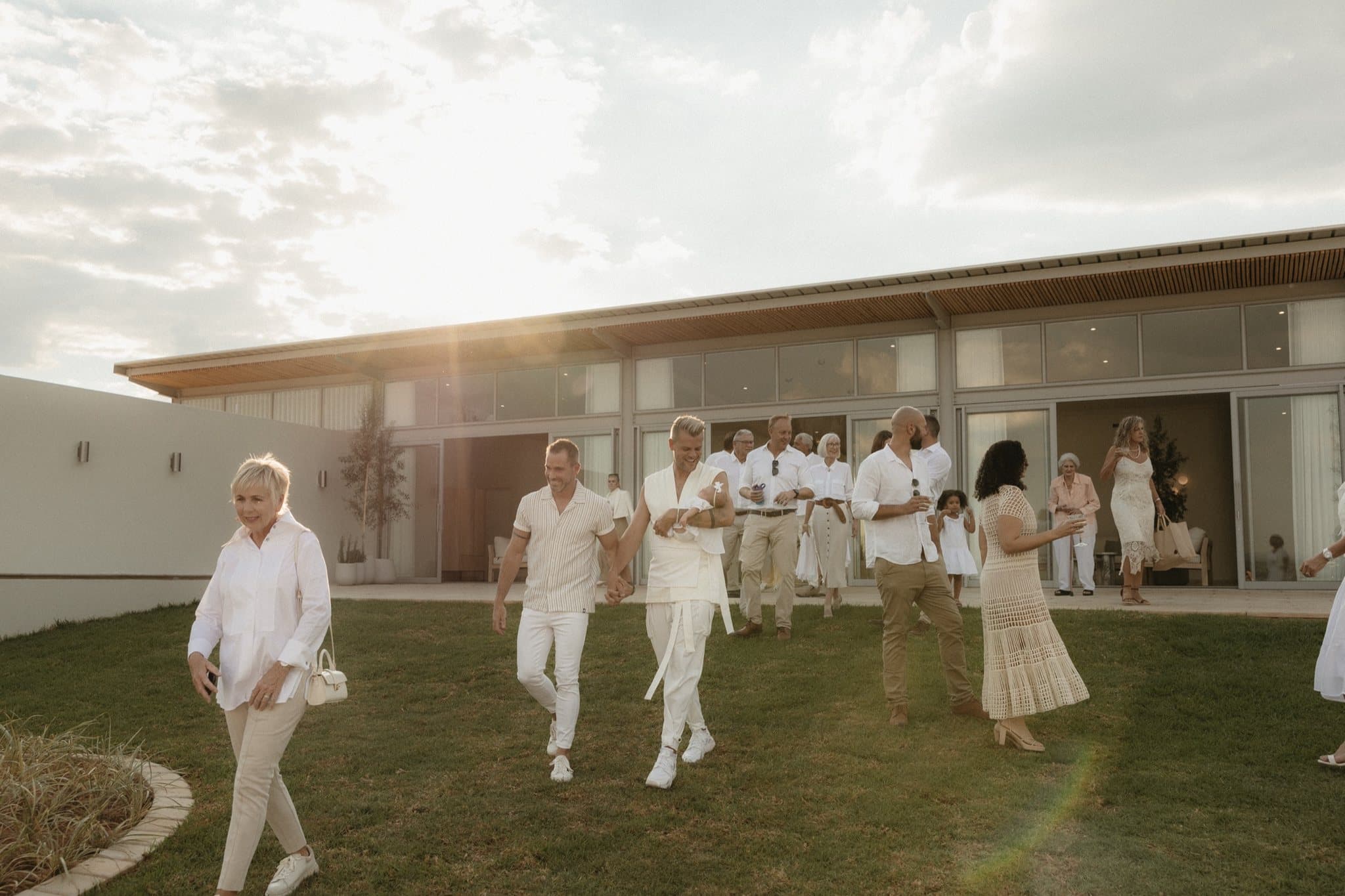 Founders Zavion and John Kotze-Brereton with their family at golden hour on the estate